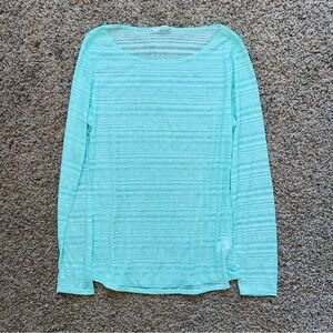 Maurices Aqua Long Sleeve Top Lightweight Large L Shirt Women’s